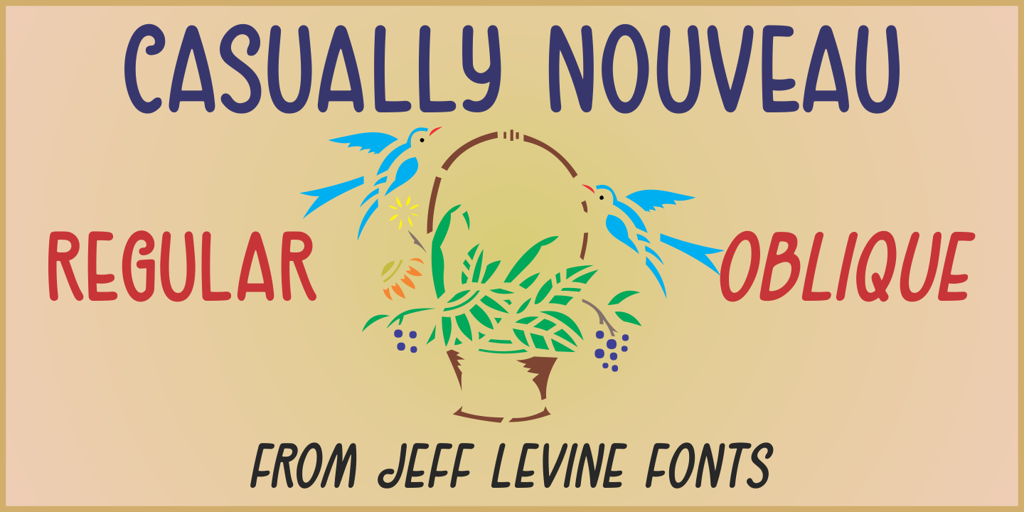 Casually Nouveau JNL Regular Font preview